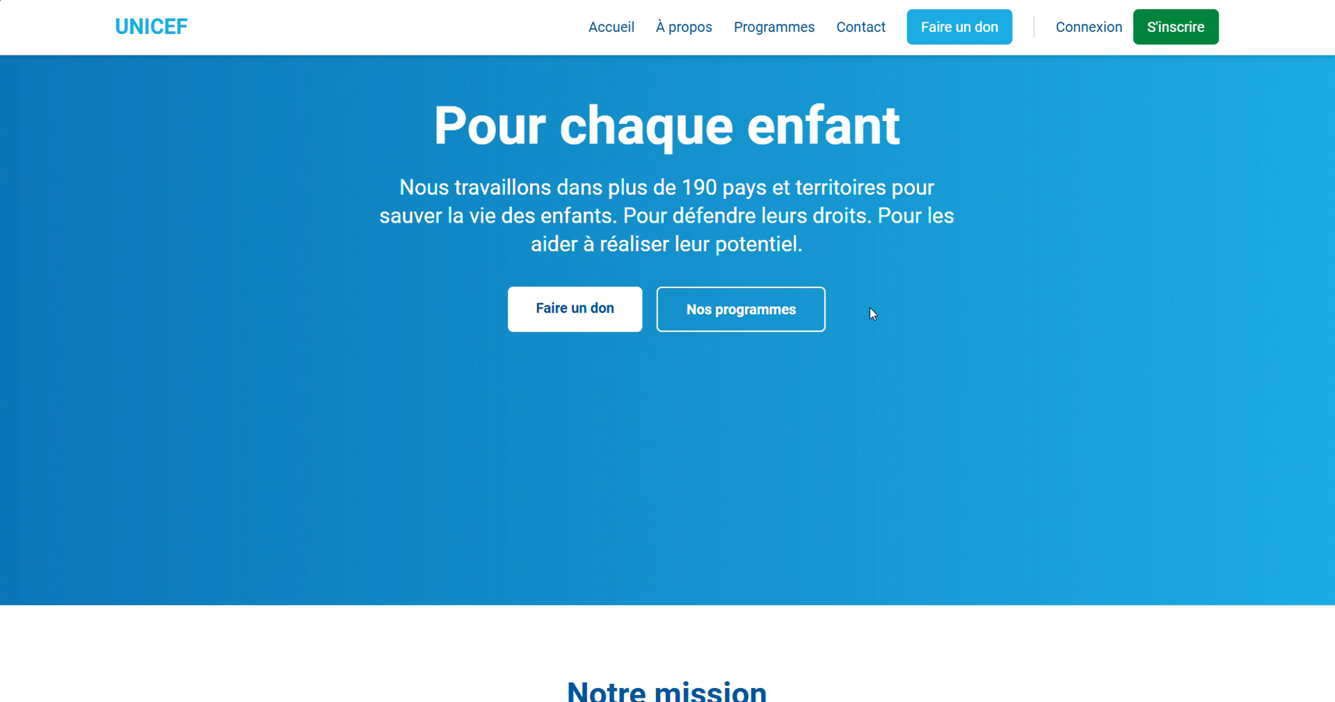 Site UNICEF